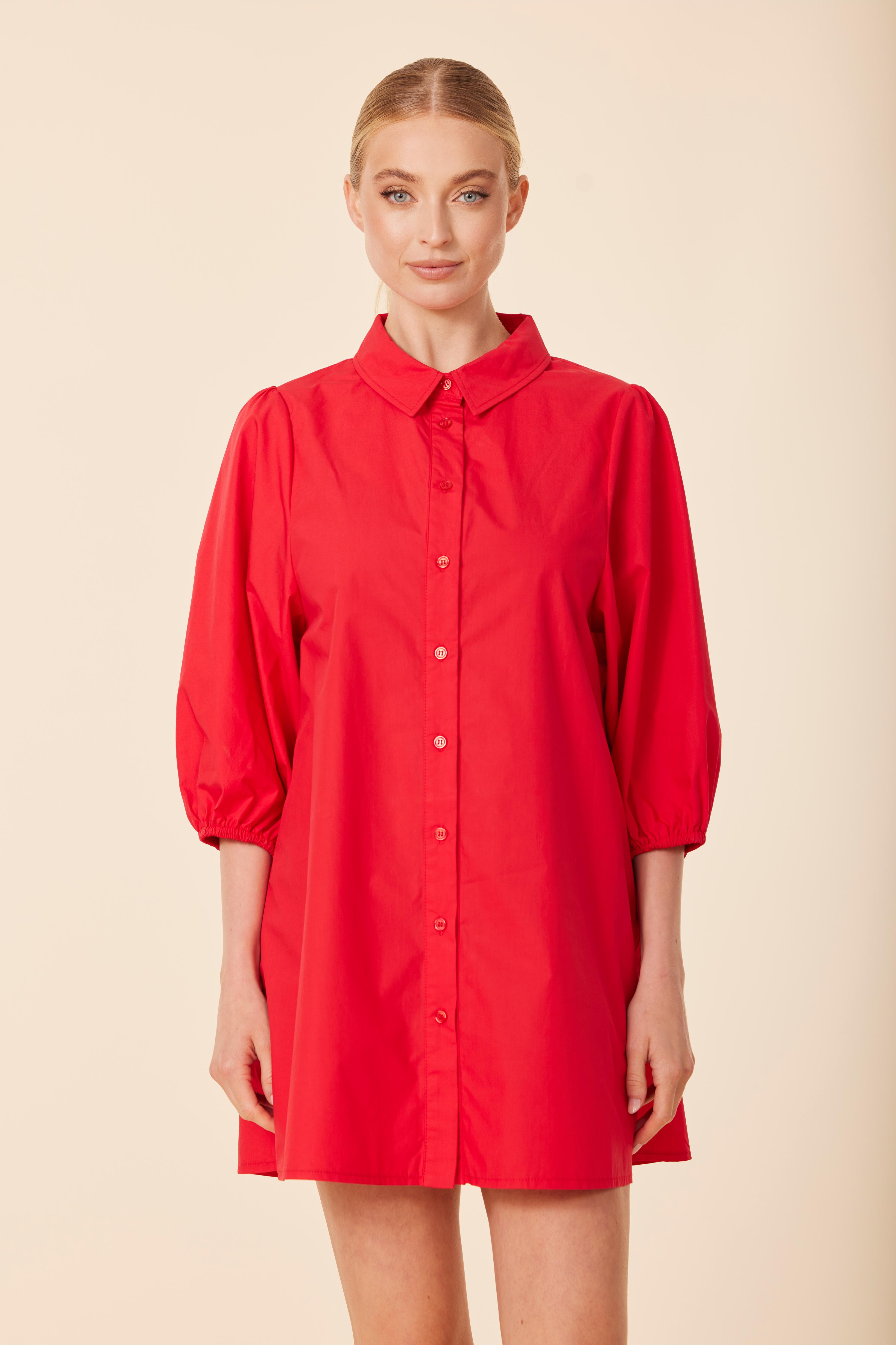 Poplin Exaggerated Sleeve Dress/Tunic