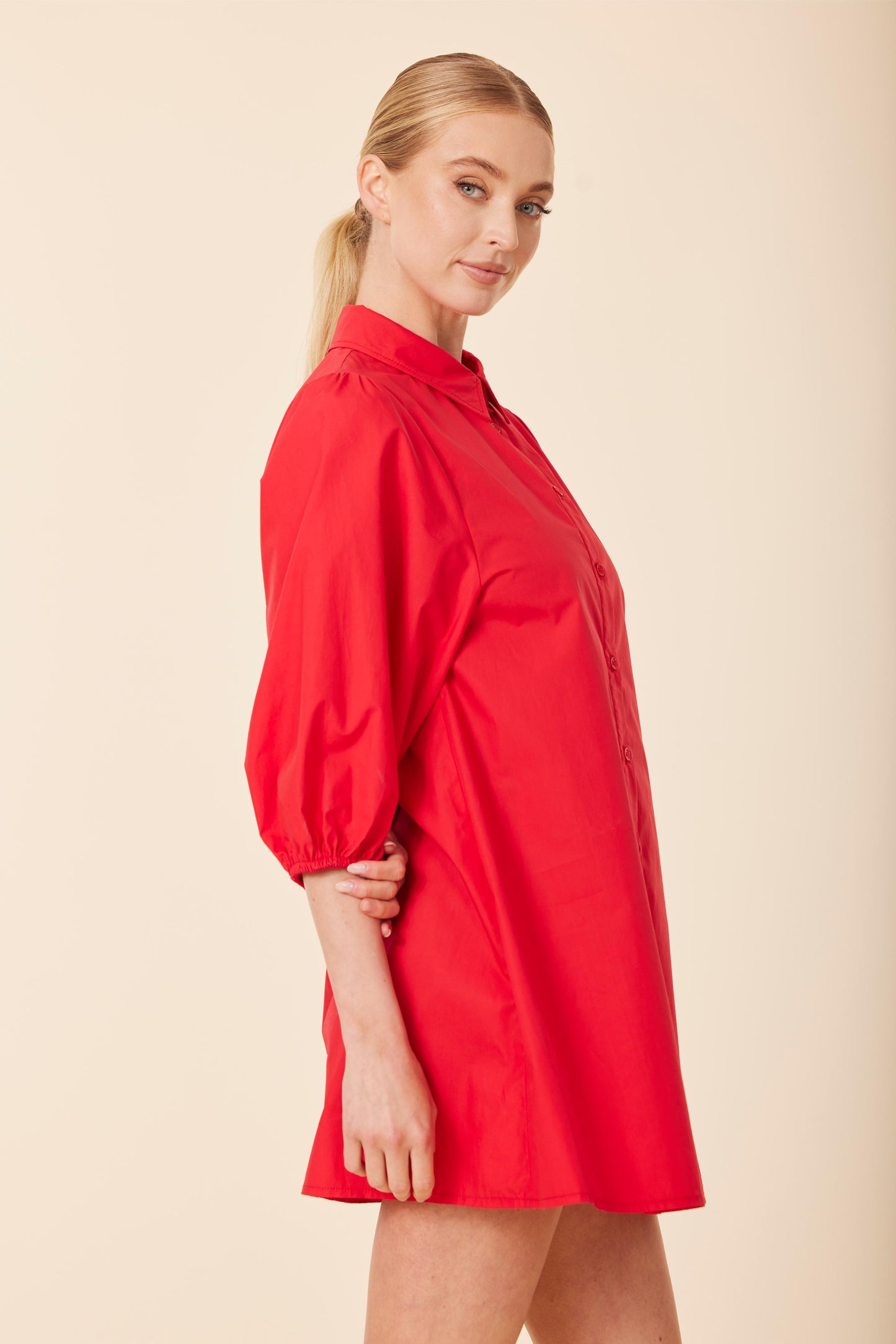Poplin Exaggerated Sleeve Dress/Tunic