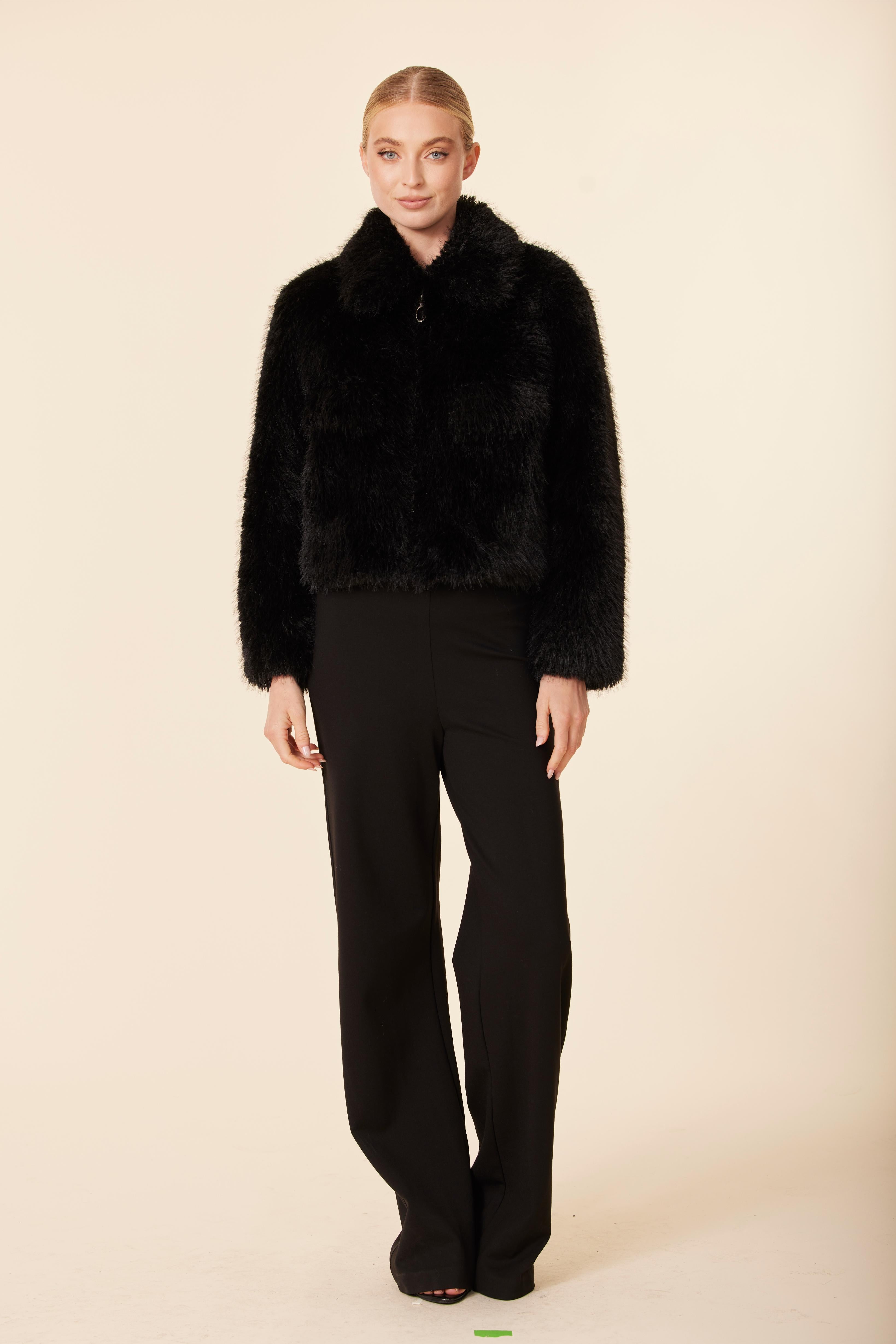 Shaggy Reversible Faux Fur Zip Jacket