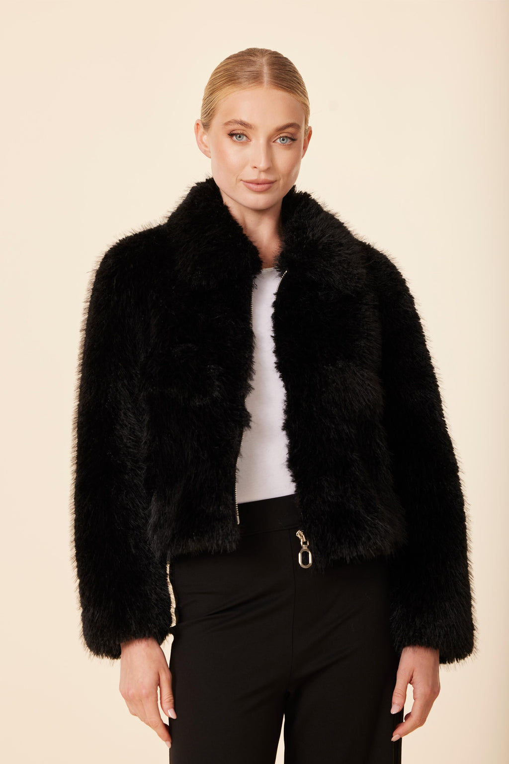 Shaggy Reversible Faux Fur Zip Jacket