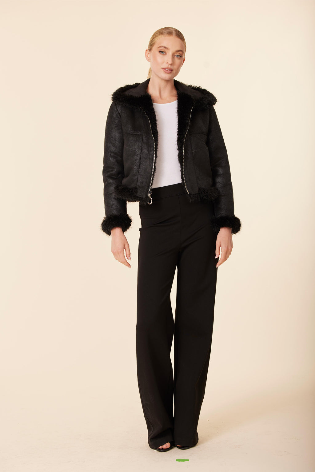 Shaggy Reversible Faux Fur Zip Jacket