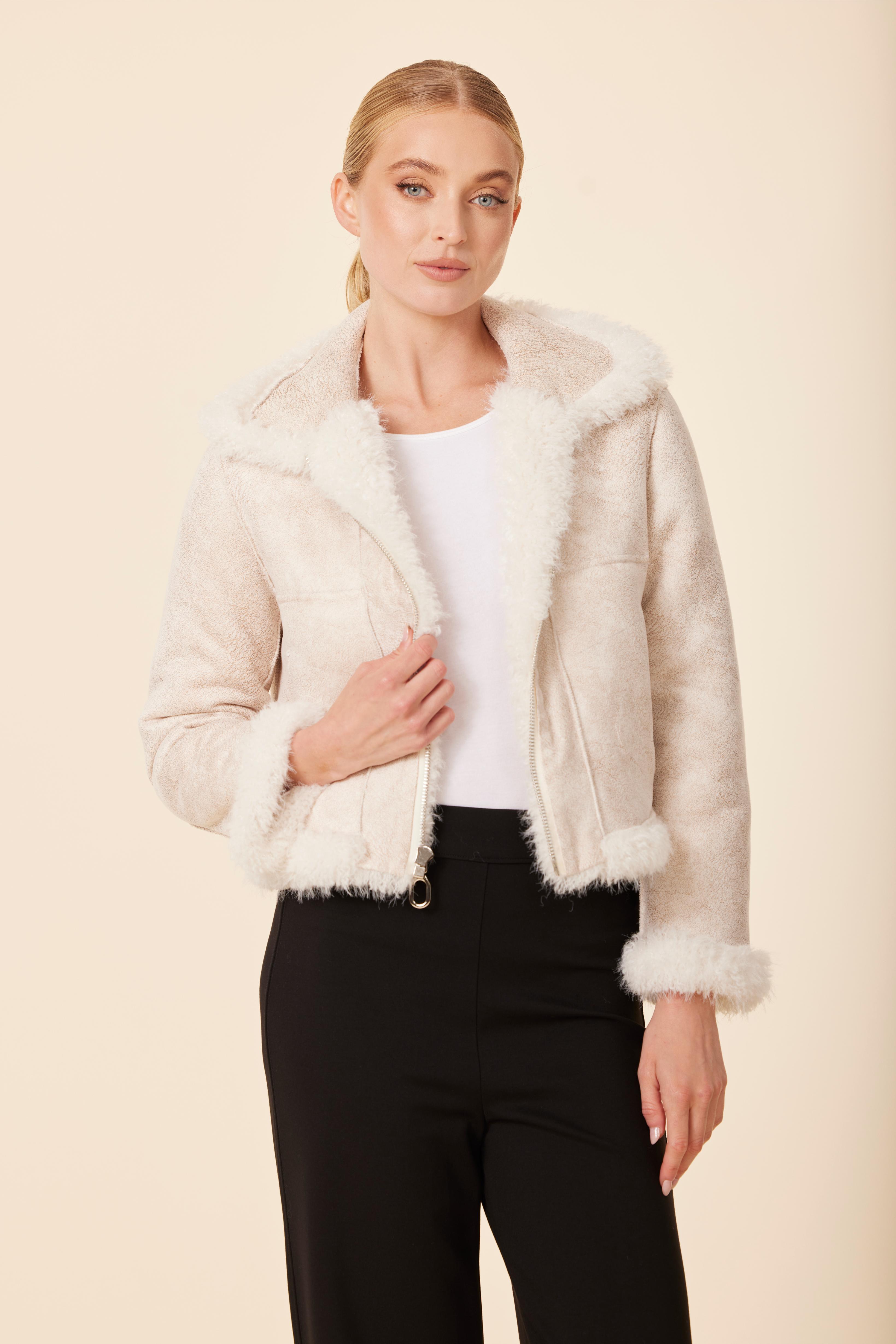 Shaggy Reversible Faux Fur Zip Jacket – Dolce Cabo