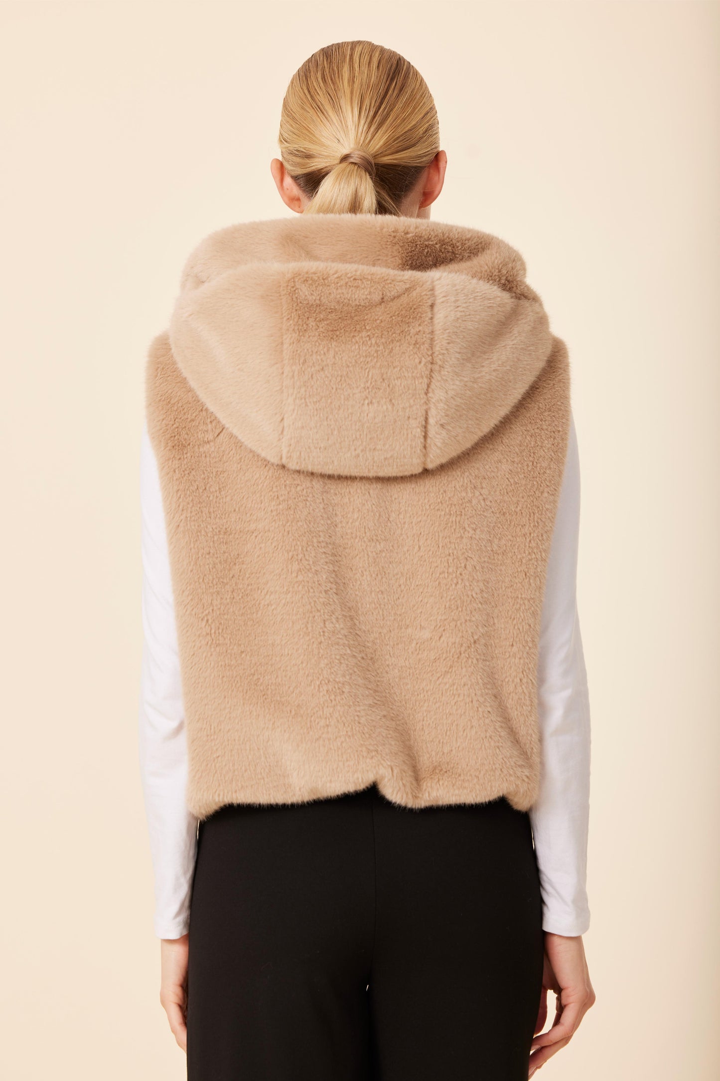 Faux Fur Zip Hoody Vest