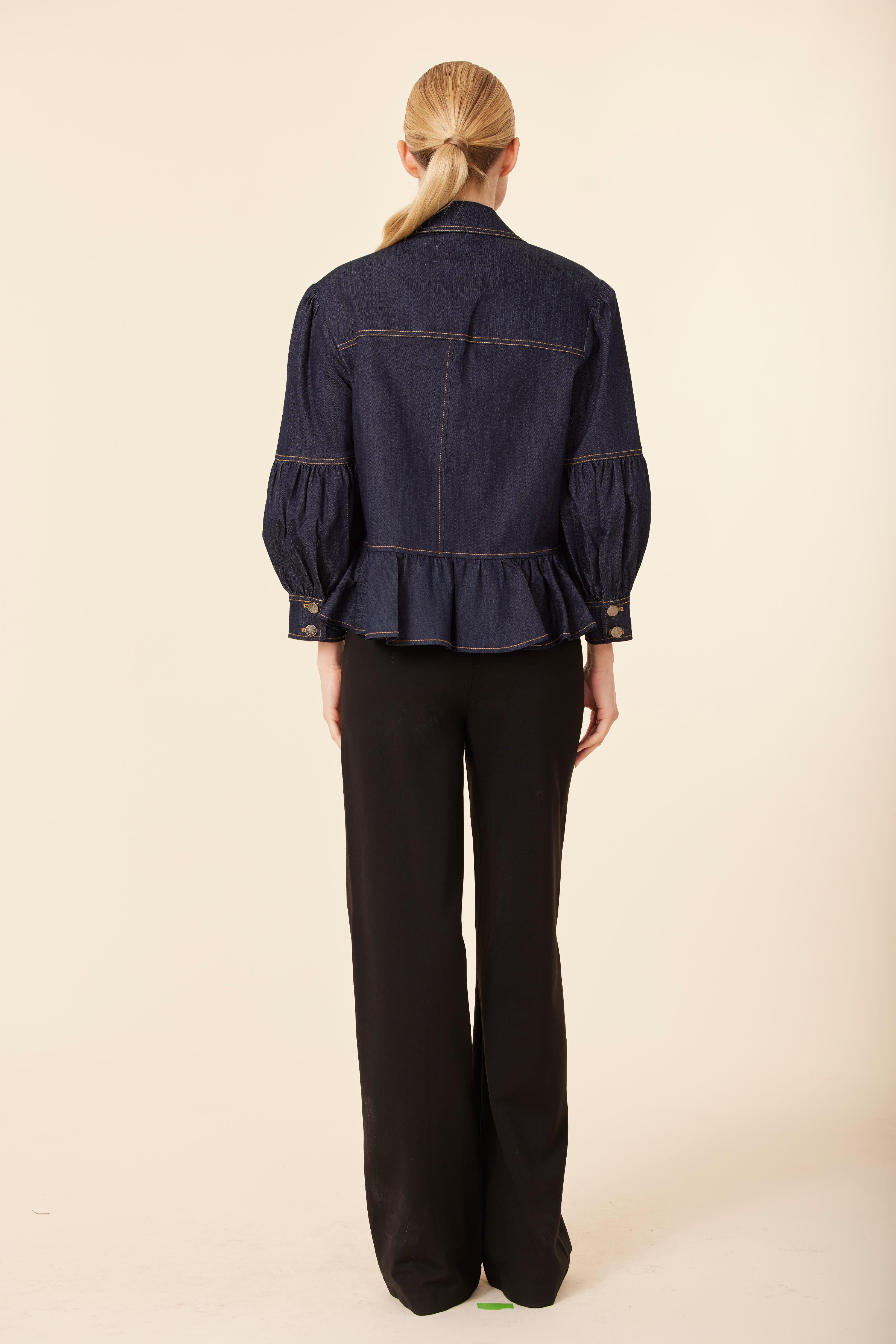 Peplum Denim Jacket – Dolce Cabo