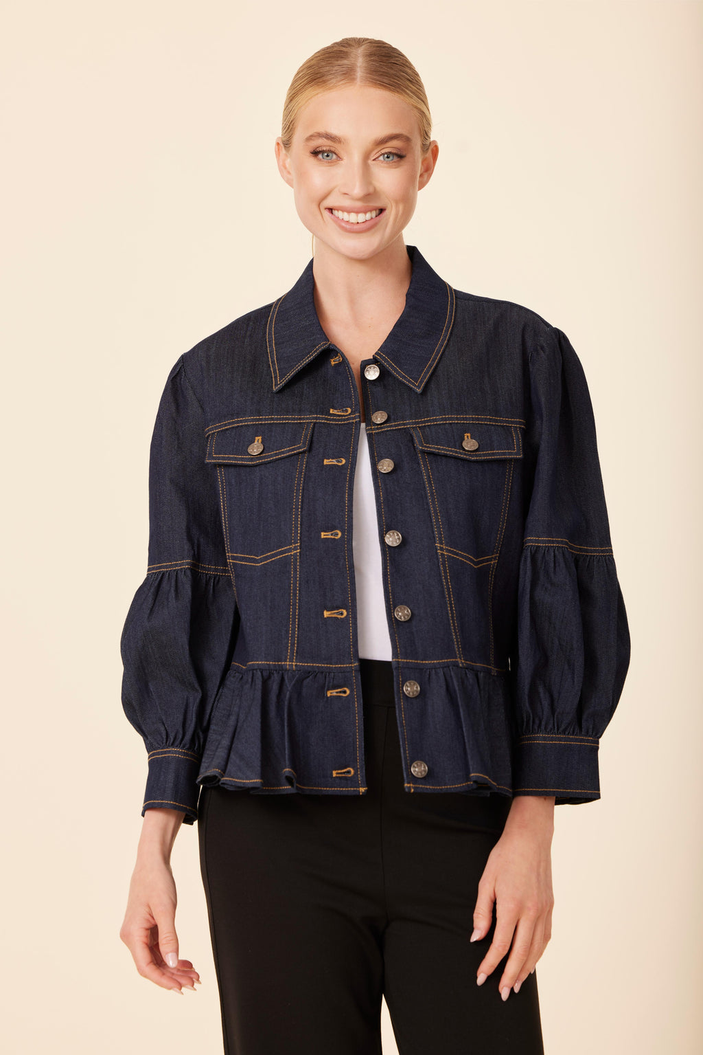 Peplum Denim Jacket