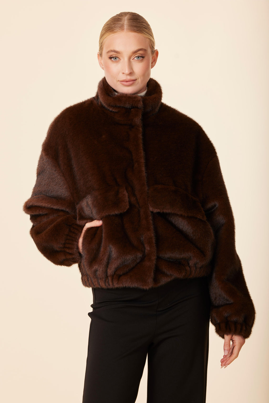 Faux Mink Fur Jacket