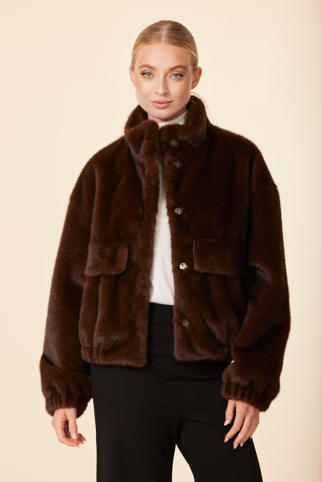 Faux Mink Fur Jacket