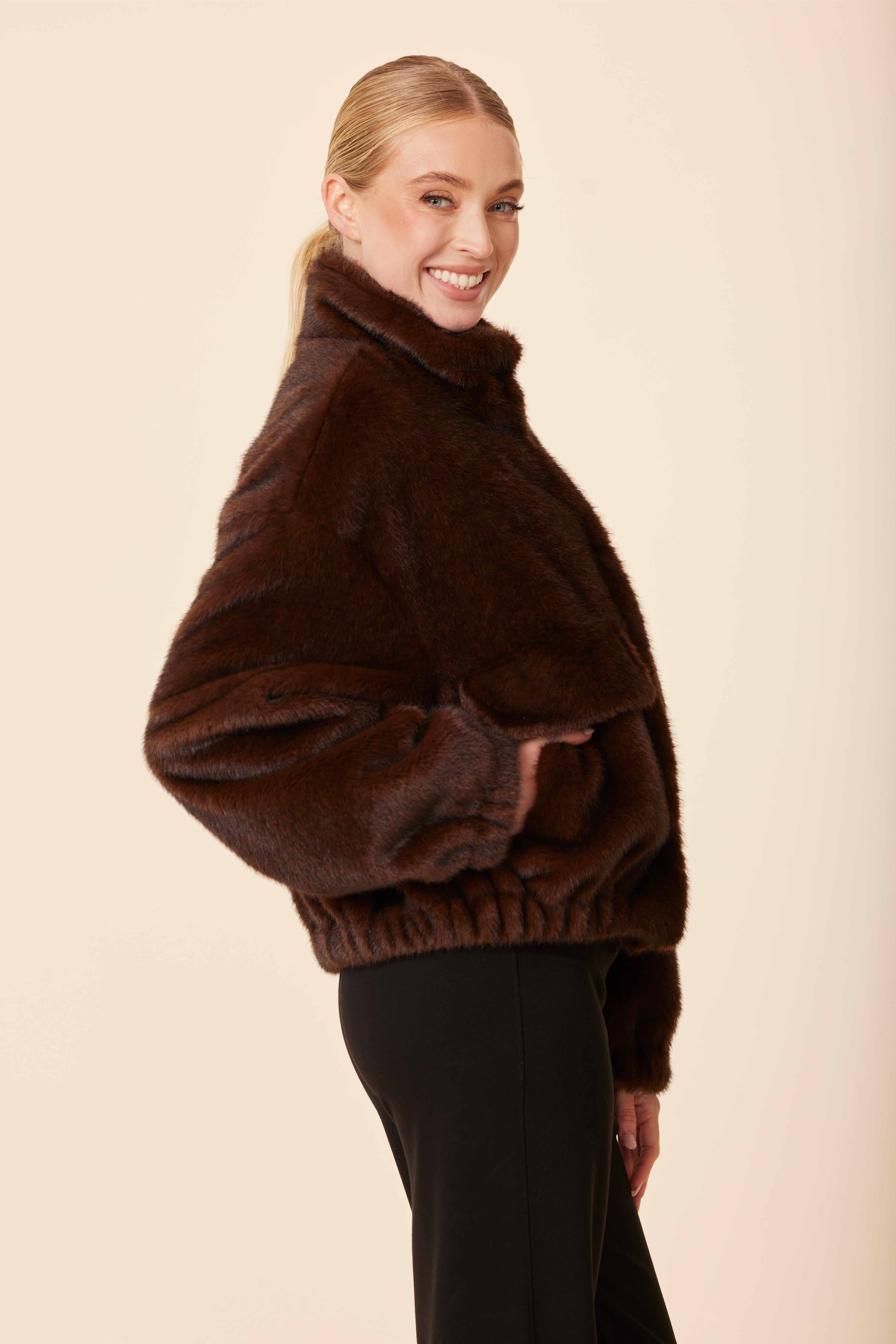 Faux Mink Fur Jacket