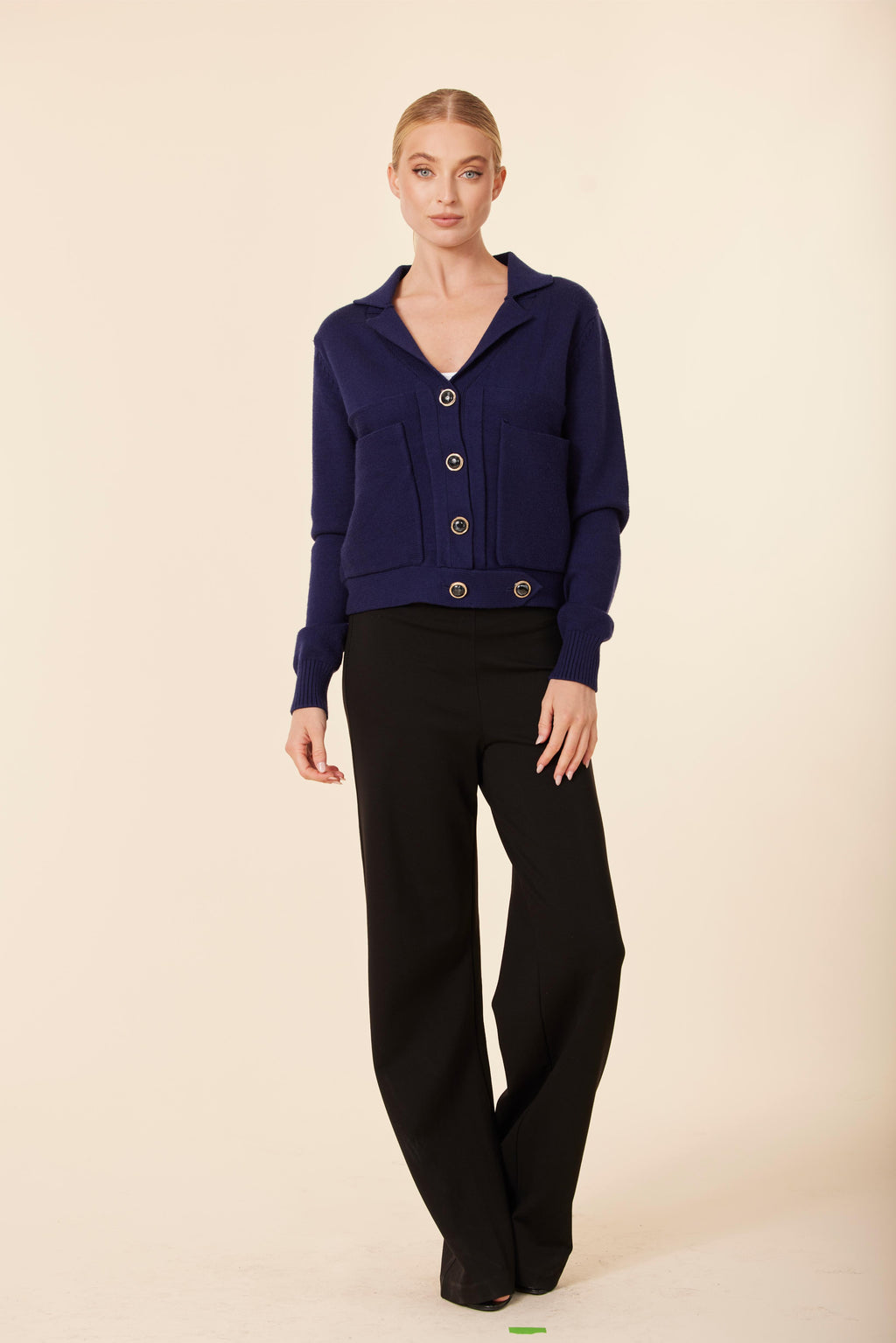 Knit Double Pocket Cardigan