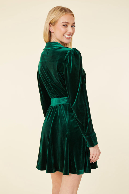 Velvet Belted Dress