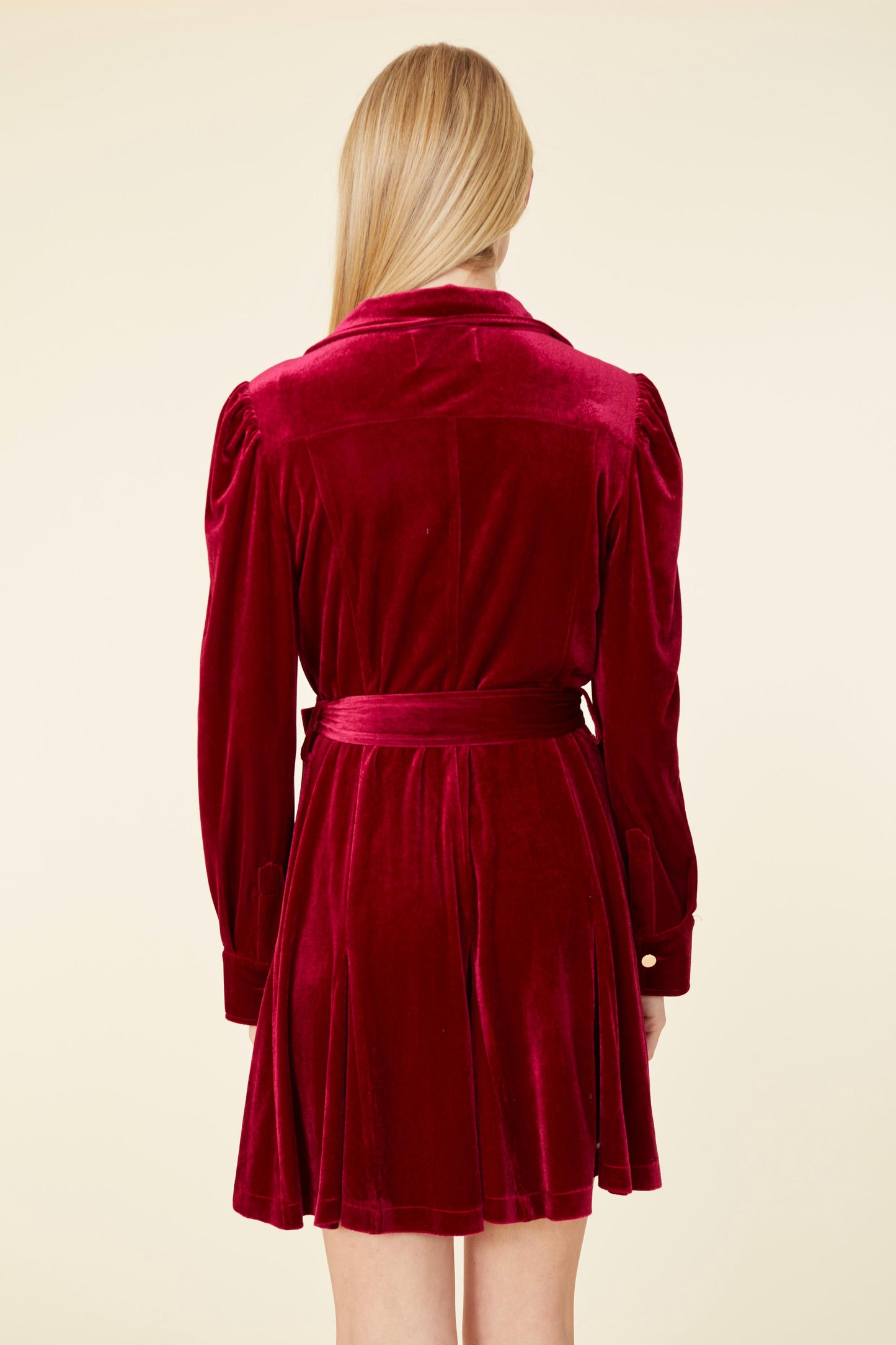 Velvet Belted Dress