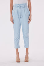 Faux Leather Paper Bag Pants