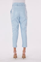 Faux Leather Paper Bag Pants
