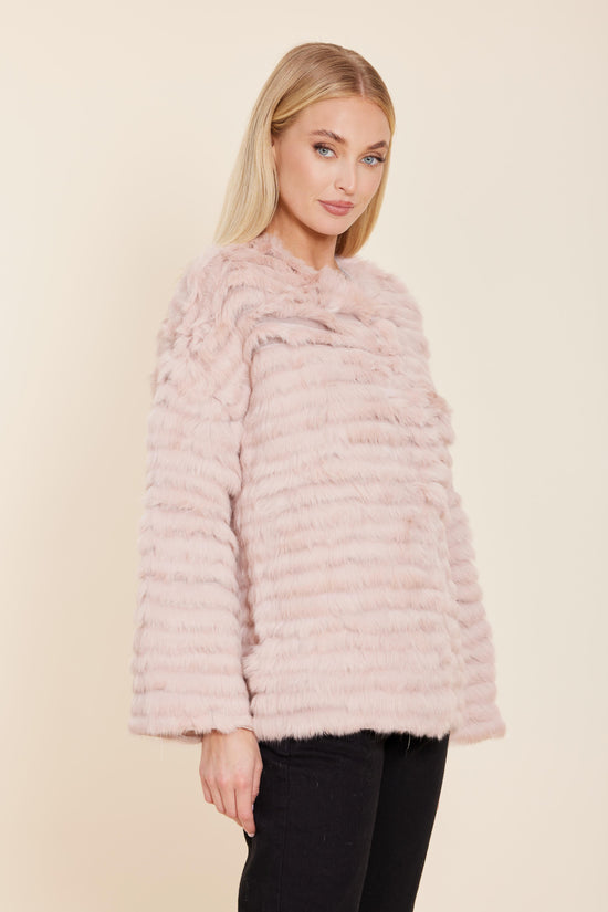 Oversized Blush Pink Fur Jacket