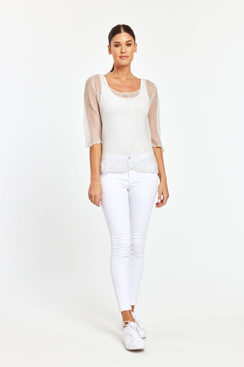 Sheer Pullover Blouse