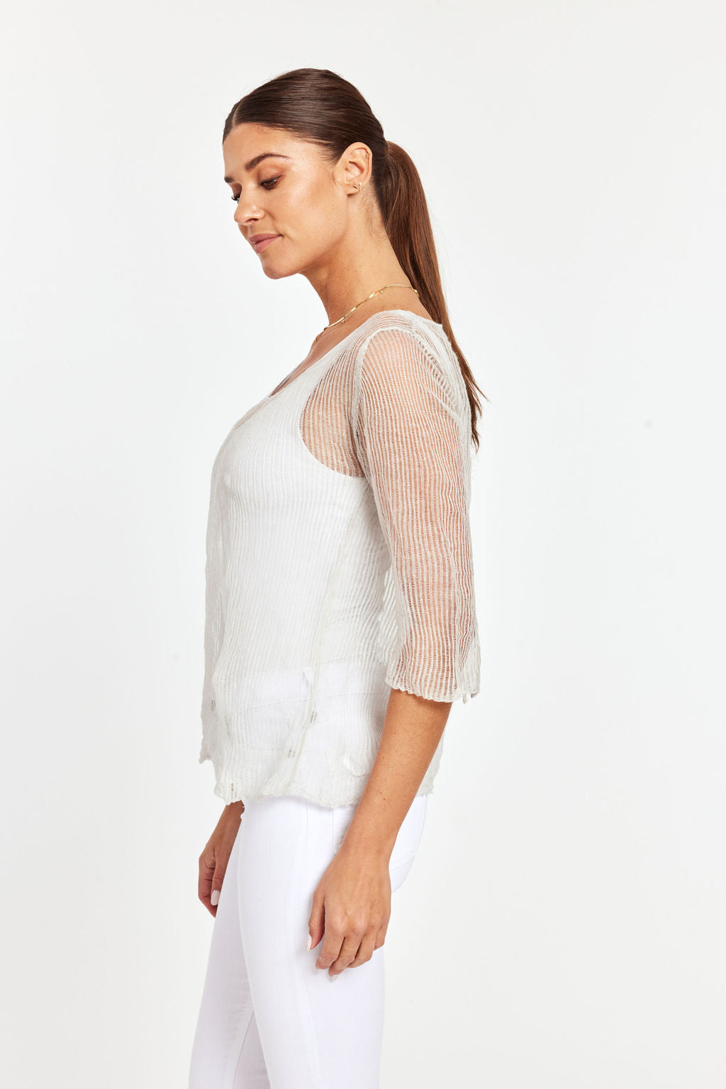 Sheer Pullover Blouse
