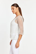 Sheer Pullover Blouse