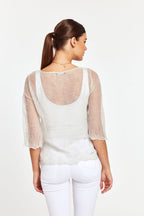 Sheer Pullover Blouse