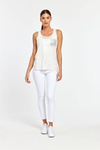 Linen Rhinestone Pocket Tank
