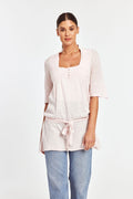 Linen Cotton Blend Belted Tunic