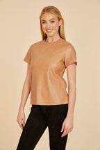 Faux Leather TShirt