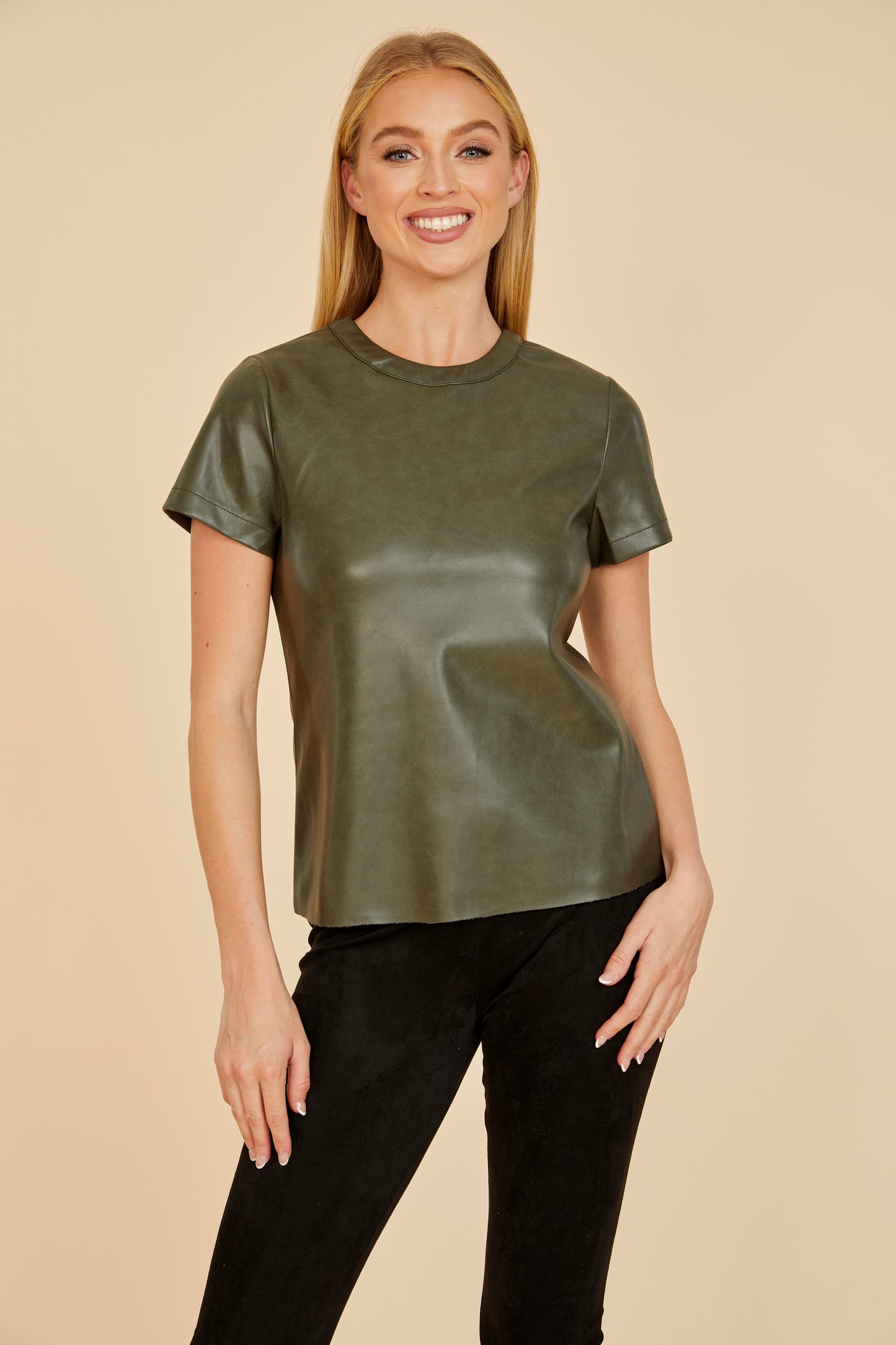 Faux Leather Shirt – Dolce Cabo