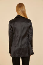 Double Breasted Satin Blazer