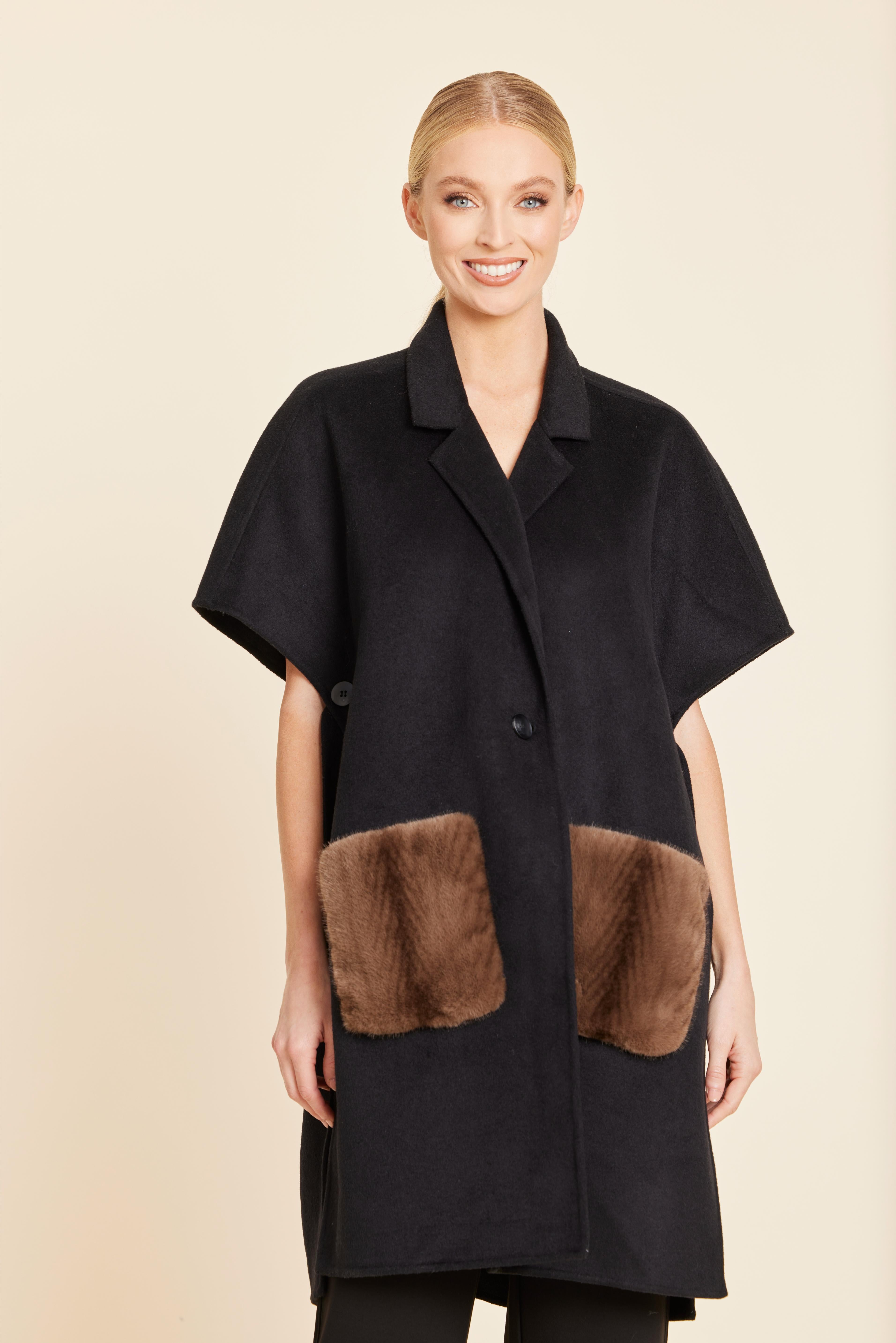 Faux Fur Pocket Long Vest