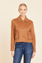 Faux Suede Studded Jacket