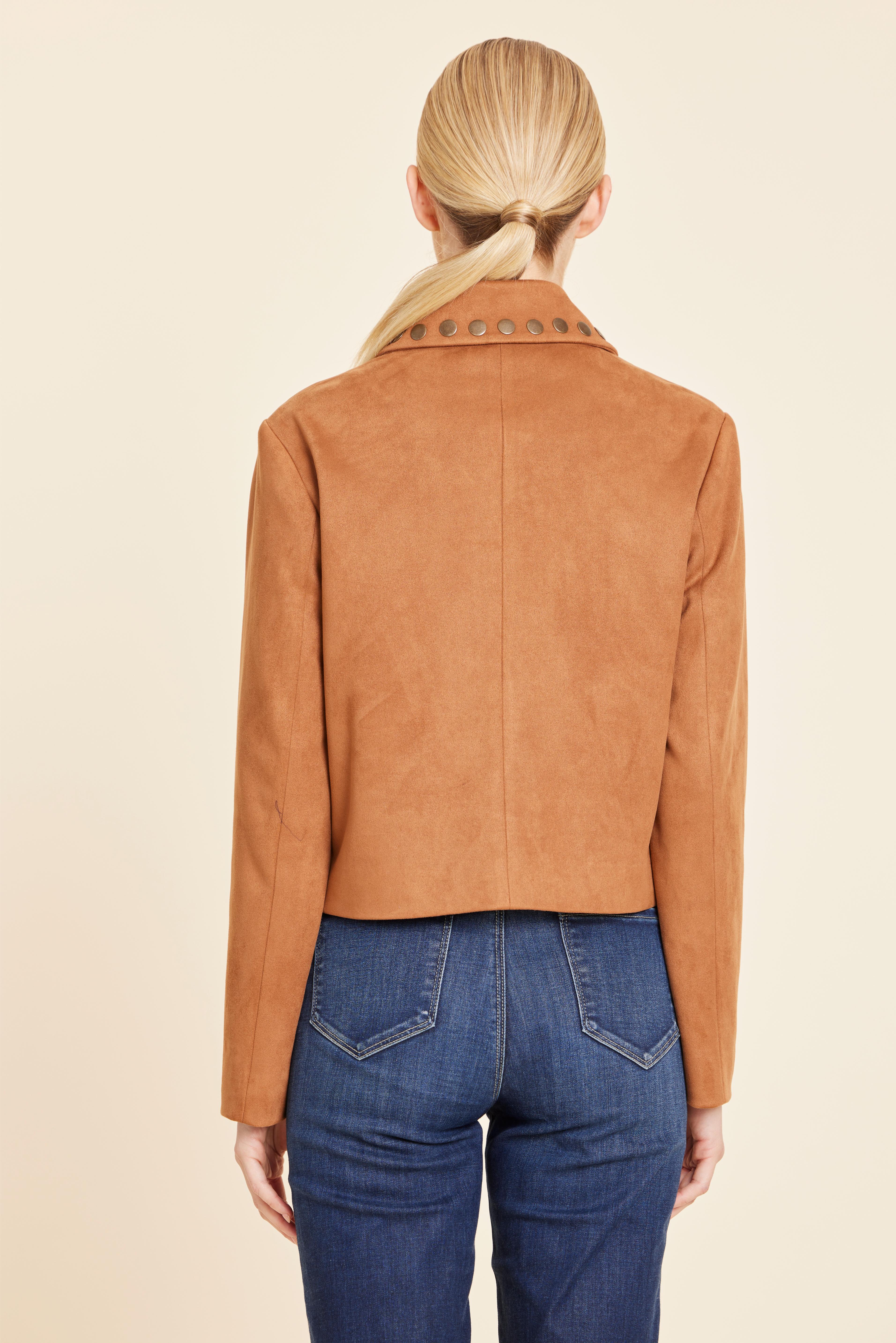 Faux Suede Studded Jacket