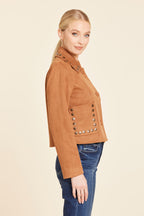 Faux Suede Studded Jacket