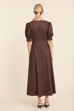 Faux Suede Maxi Dress