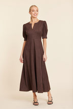 Faux Suede Maxi Dress