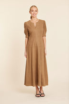 Faux Suede Maxi Dress