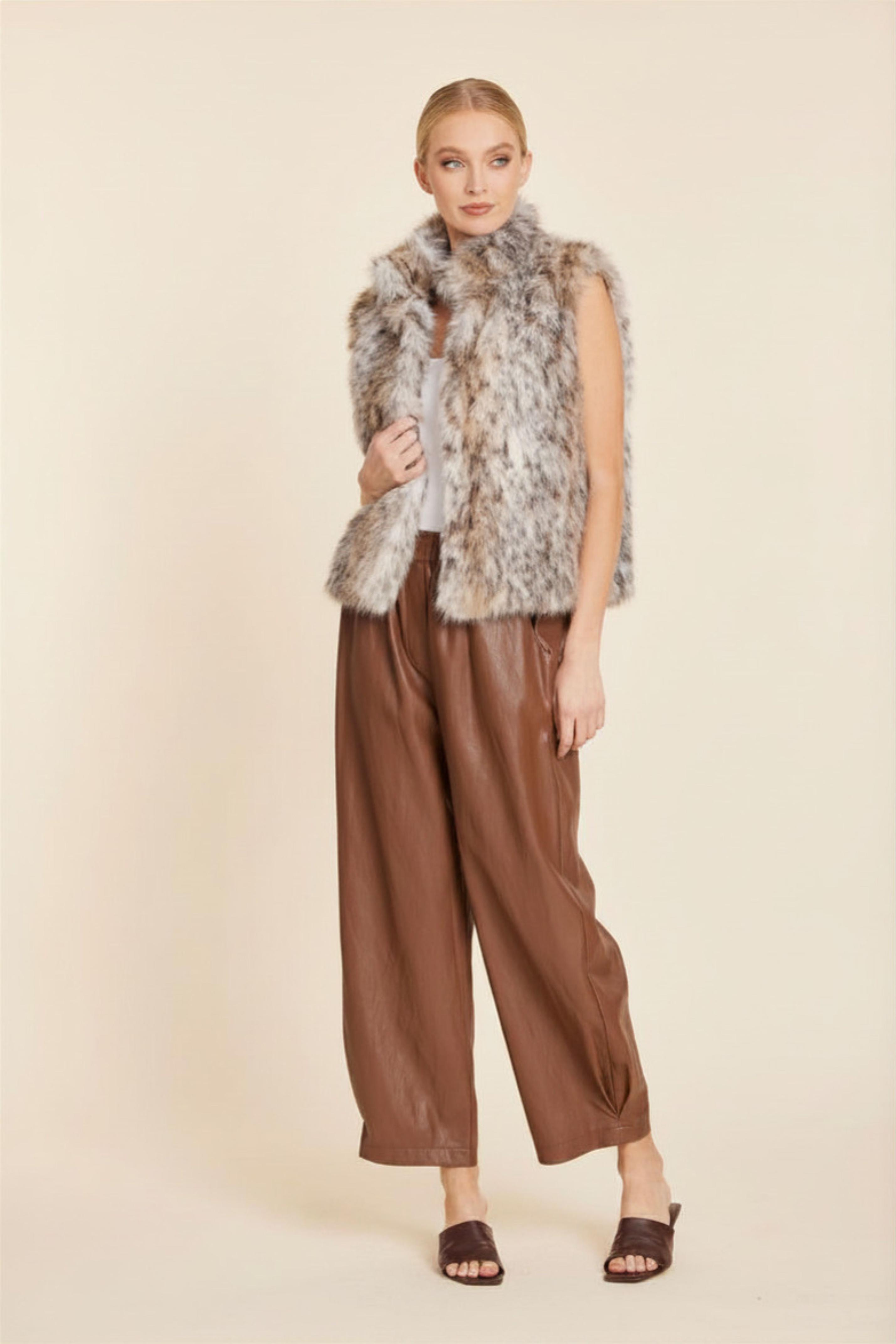 Faux Lynx Fur Vest