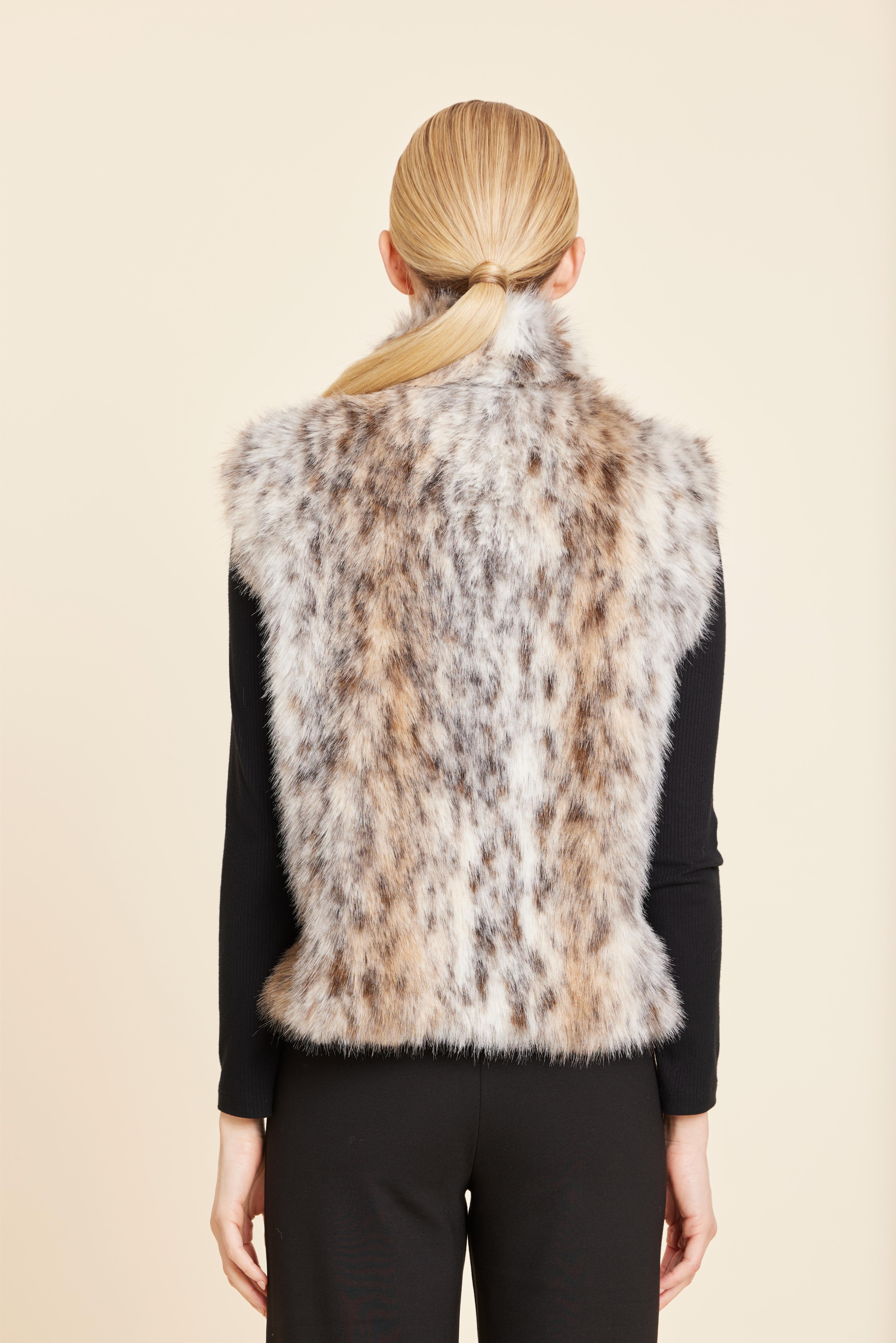 Faux Lynx Fur Vest