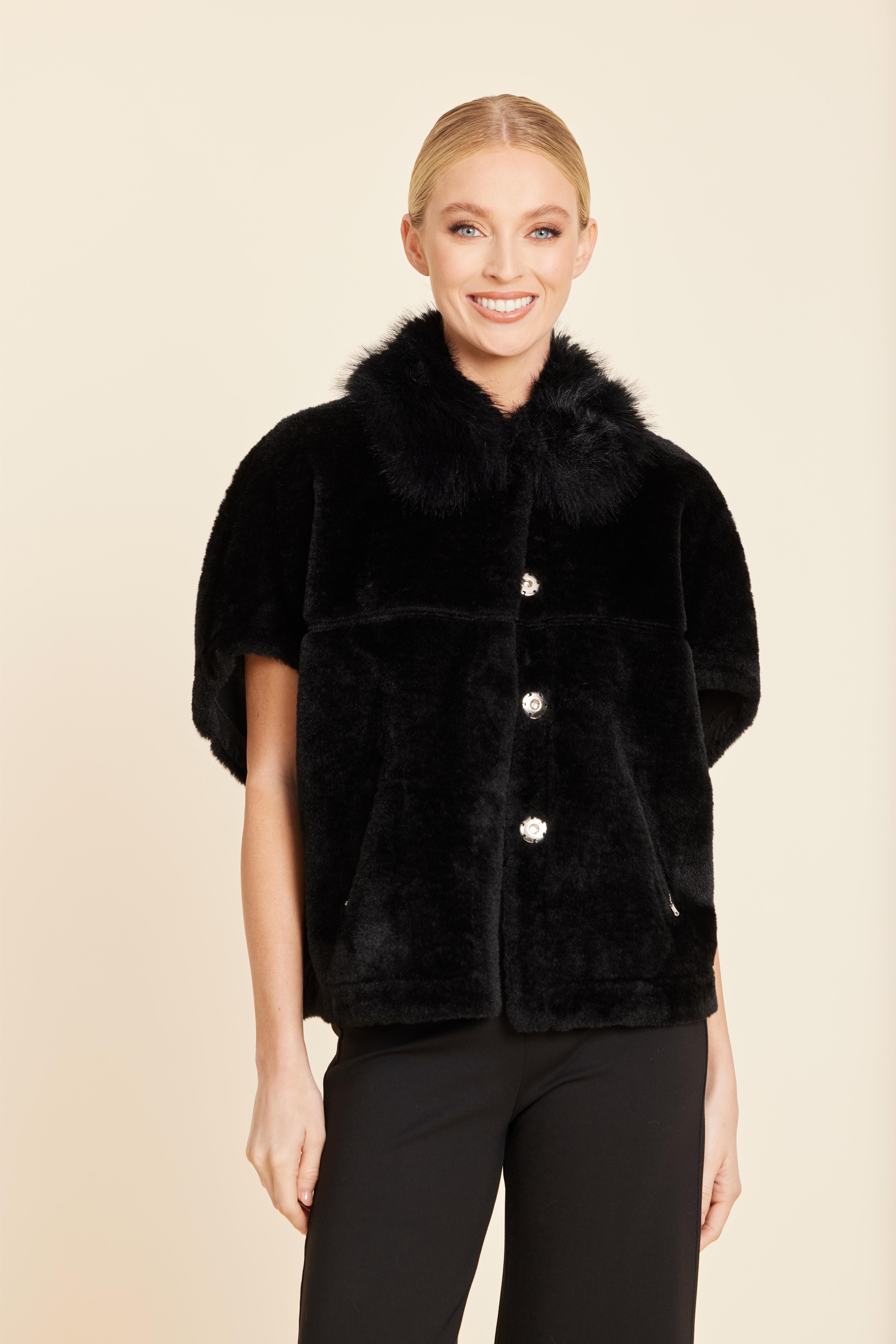 Faux Fur Coccoon Cardigan