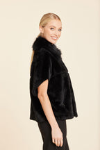 Faux Fur Coccoon Cardigan