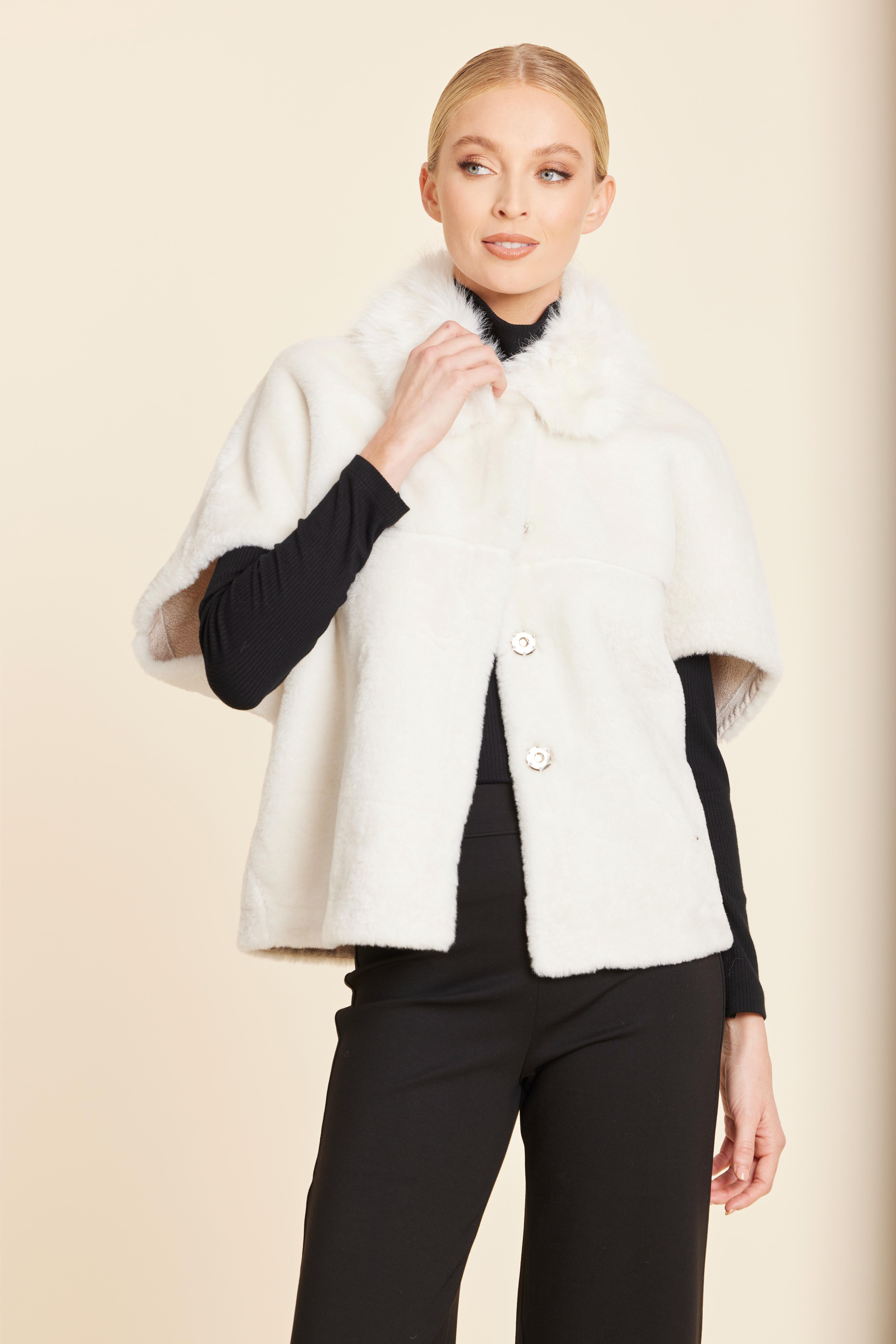 Faux Fur Coccoon Cardigan