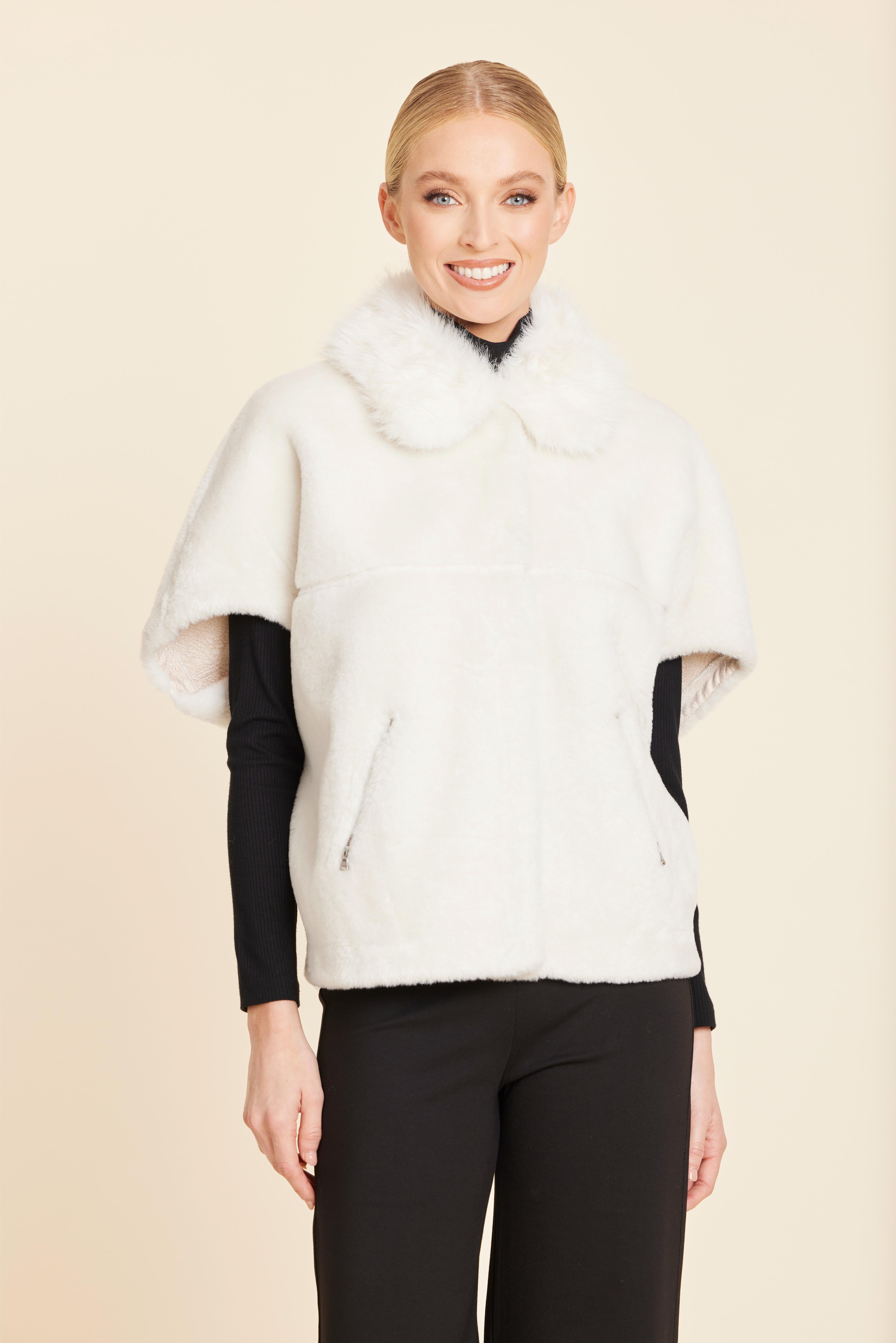 Faux Fur Coccoon Cardigan