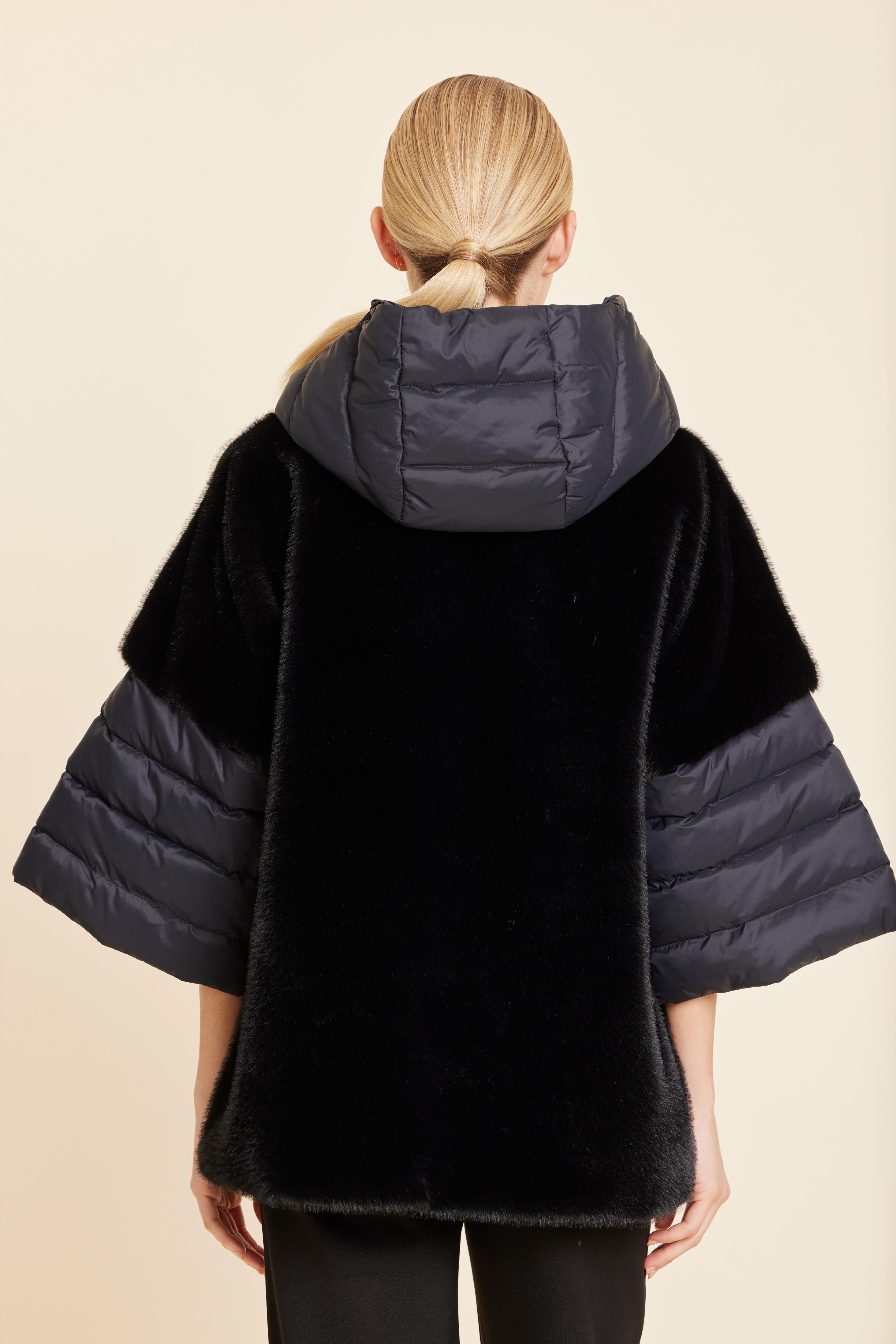 Faux Fur Puffer Zip Jacket