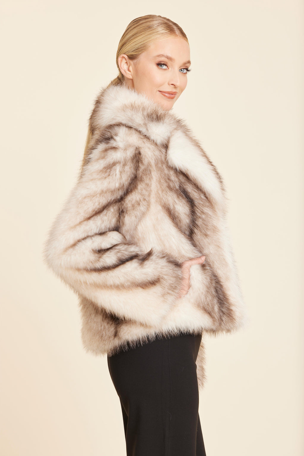 Faux Fur Plush Coat