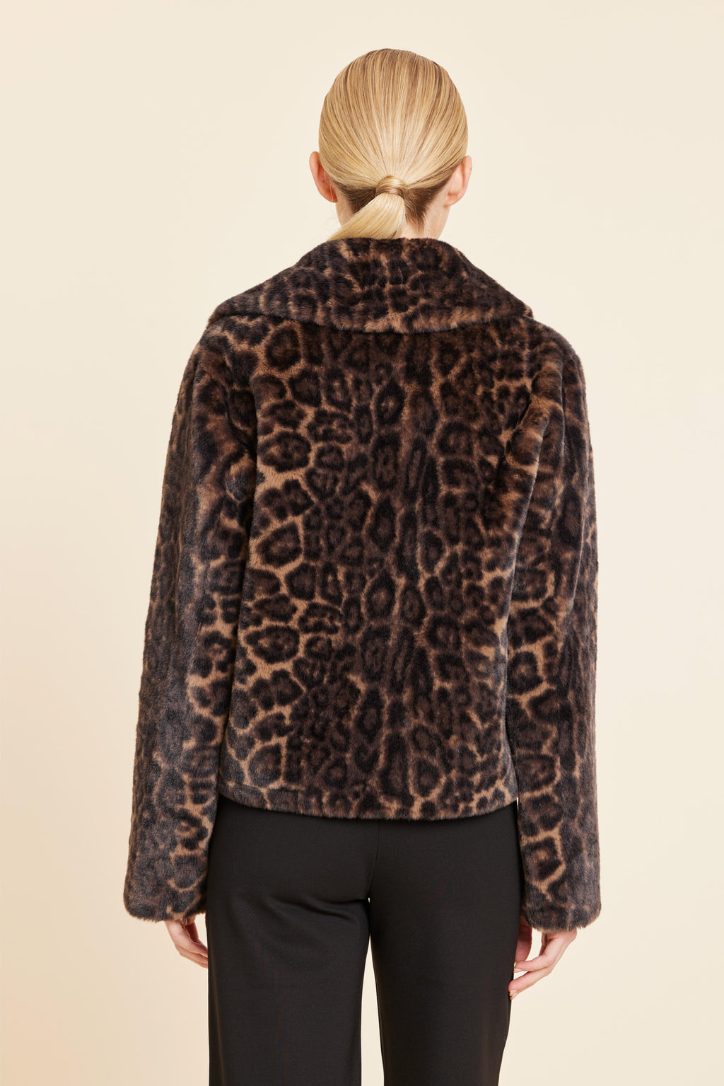 Leopard Faux Fur Moto Jacket