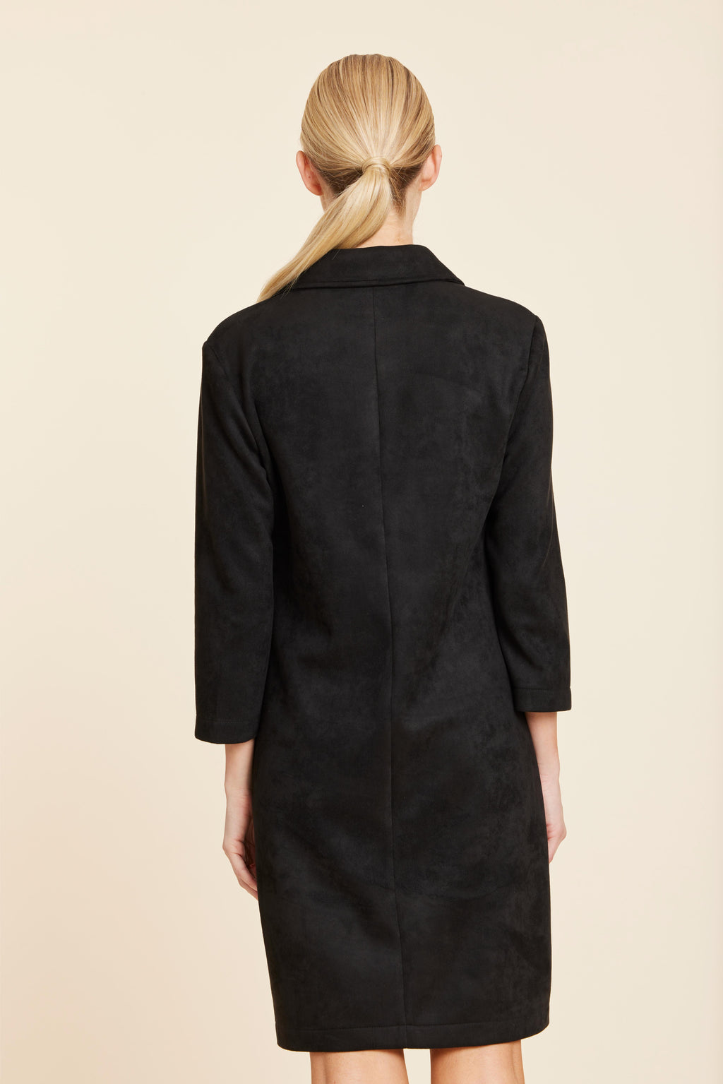 Faux Suede Dress With Grommets