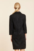 Faux Suede Dress With Grommets