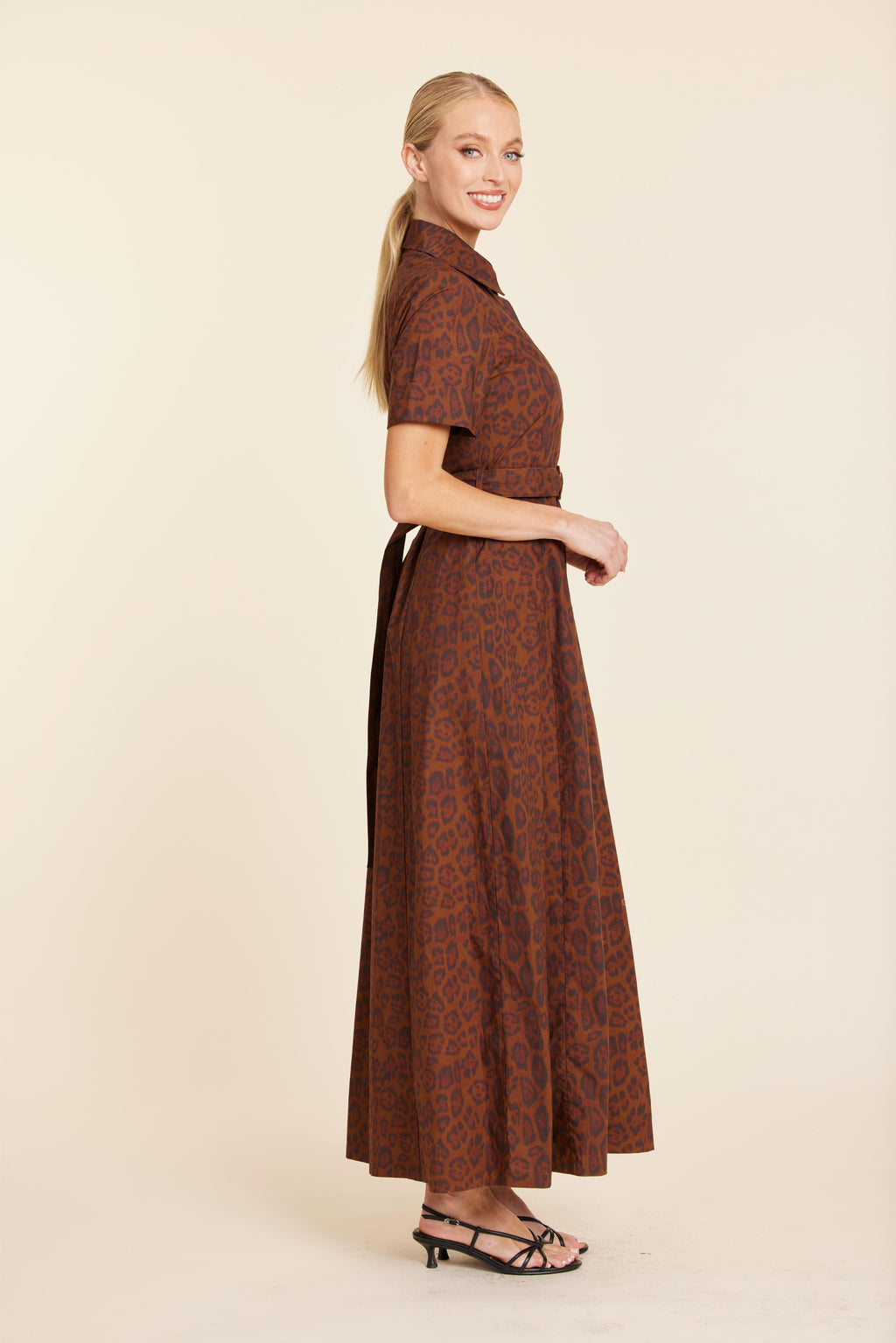 Poplin Leopard Dress