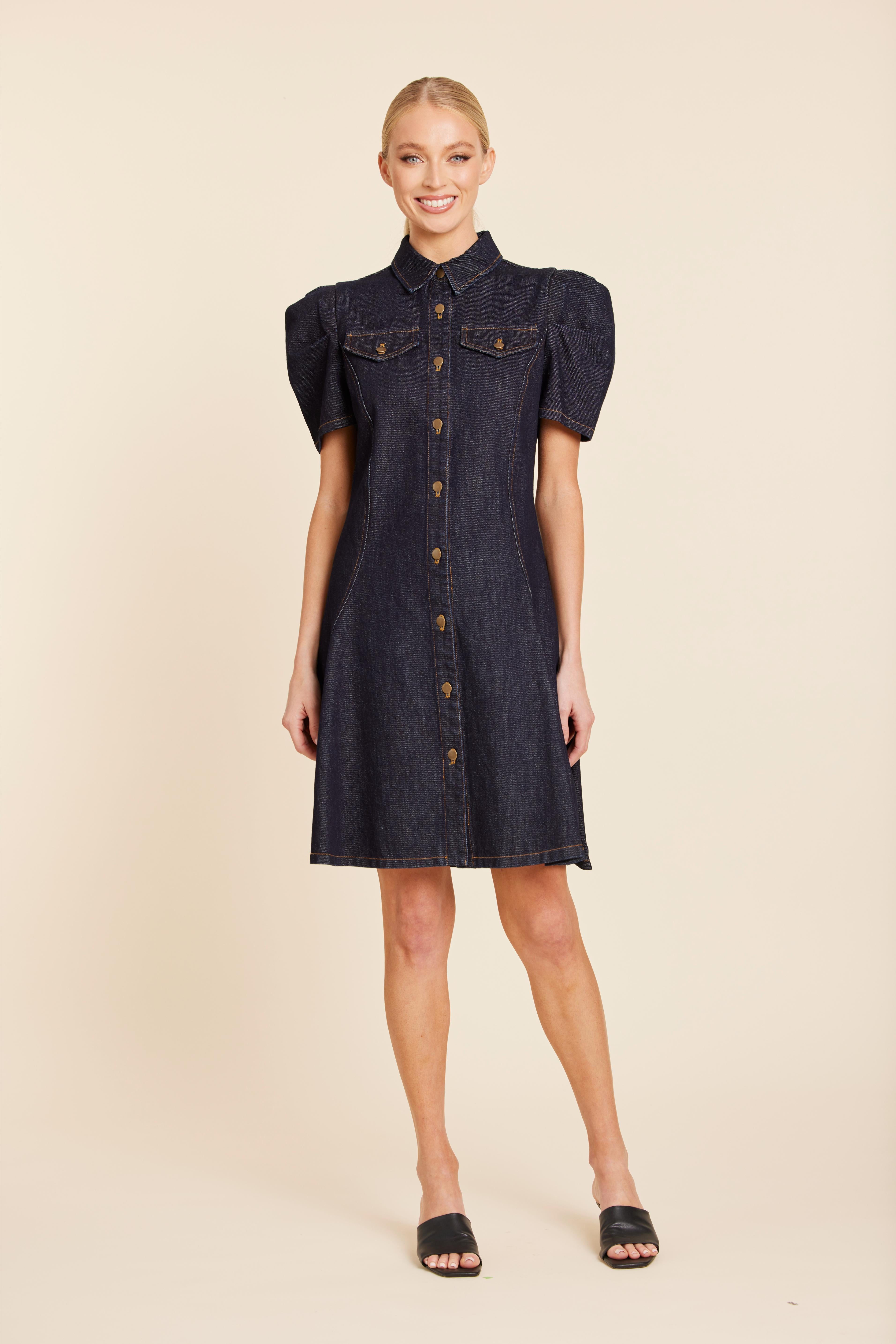 Denim Short Sleeve Dress