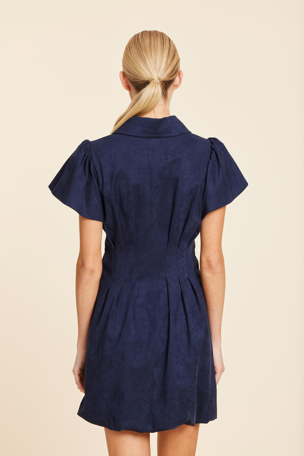 Faux Suede Bubble Dress
