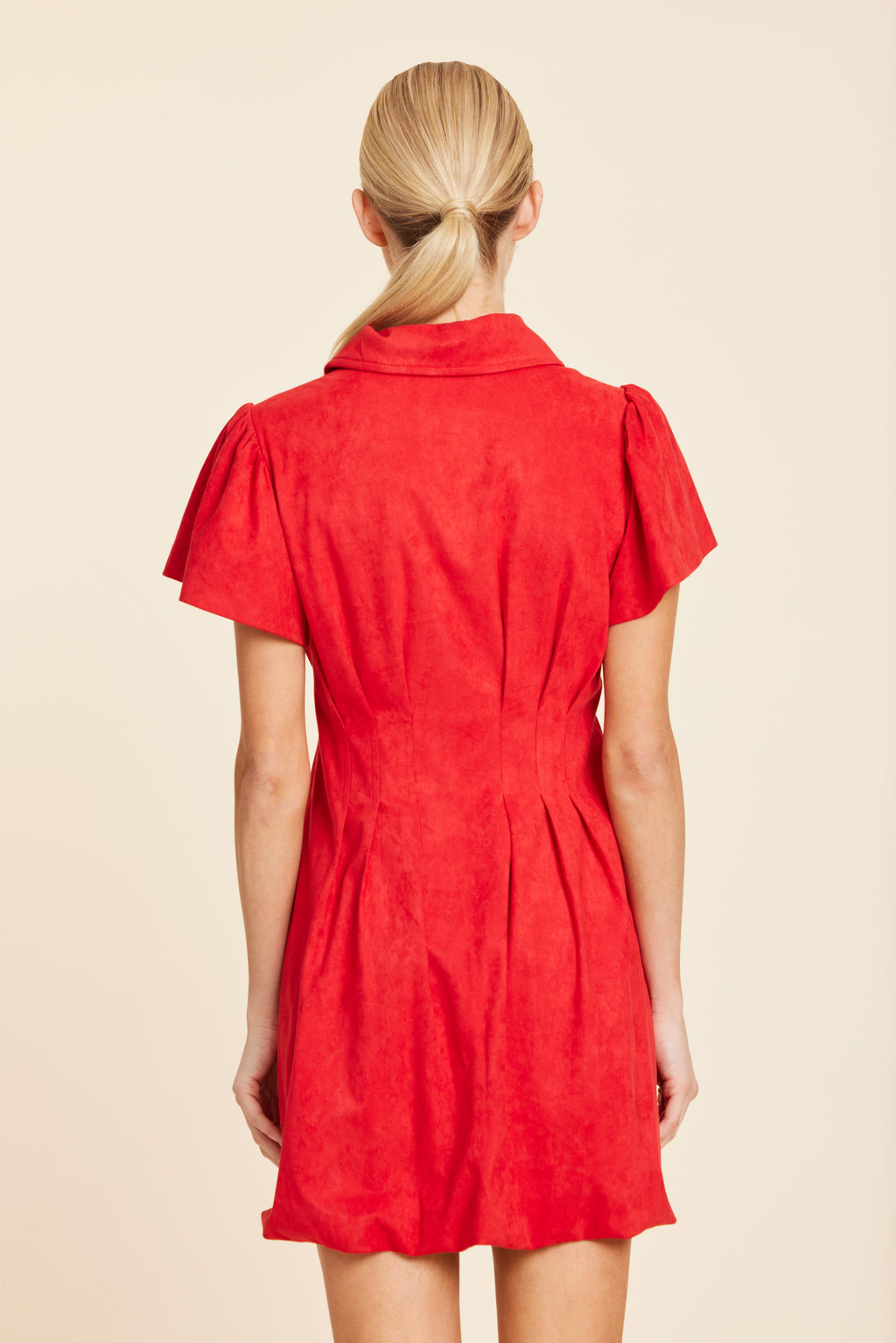 Faux Suede Bubble Dress