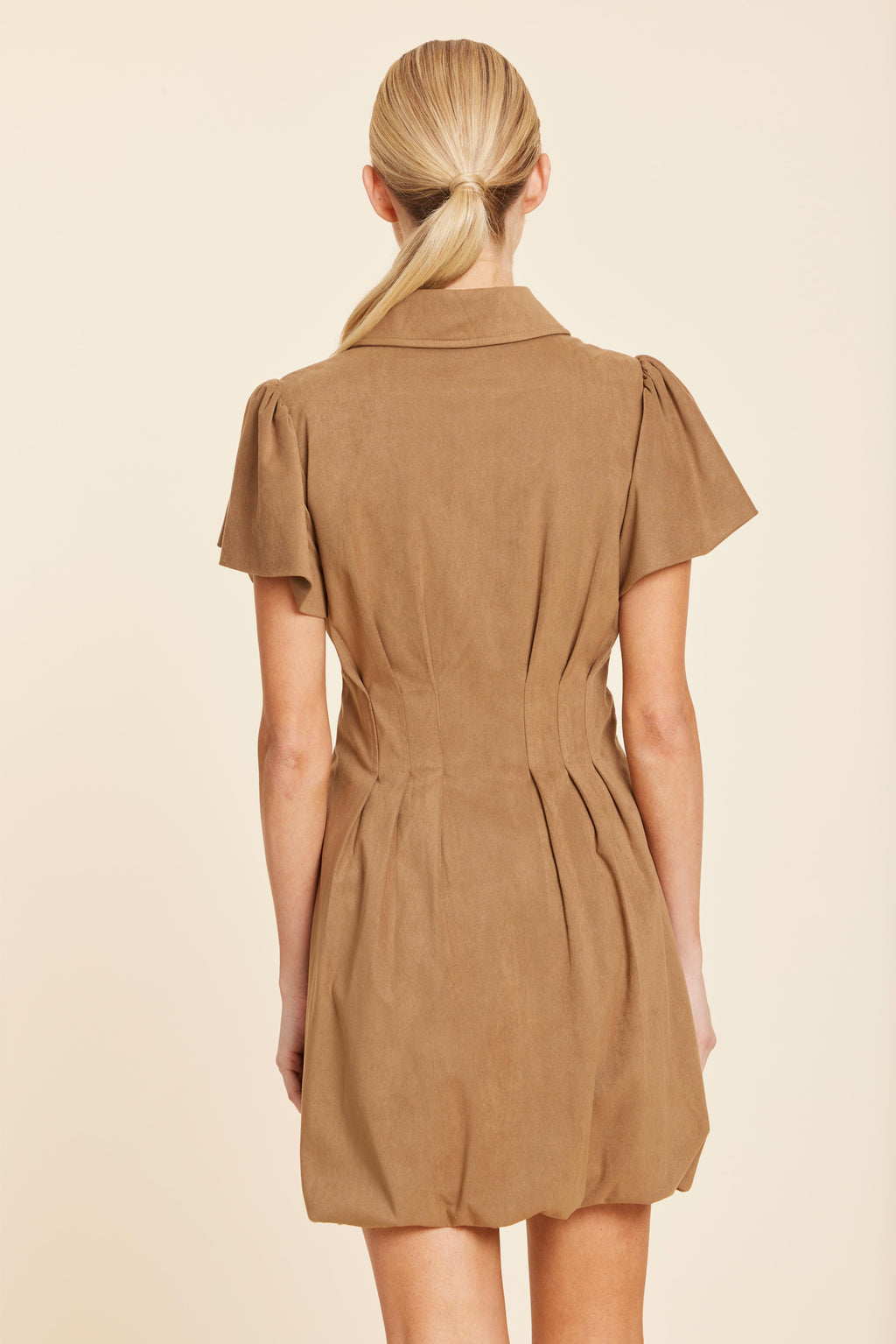 Faux Suede Bubble Dress